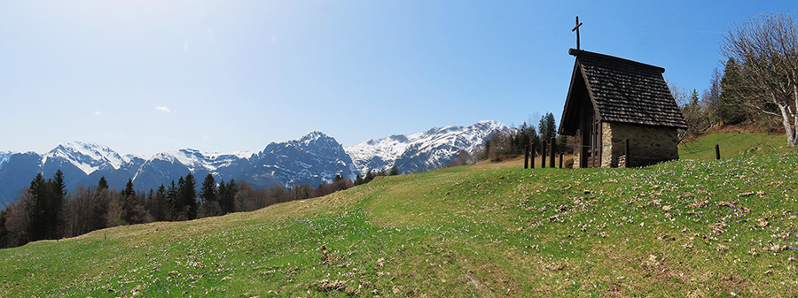 Vista panoramica dalla cappella Annovazzi ai prati della Pigolotta